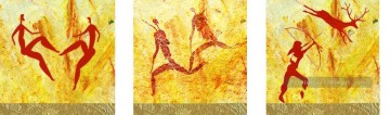 Création originale chez Toperfect œuvres - chasse en 3 sections art primitif africain art totem primitif original
